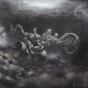PERKUNAS  [ god of thunder] 160x240cm acrylic  on paper © S V Mitchell