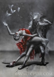 THE LAST DANCE 59x42cm by S V Mitchell